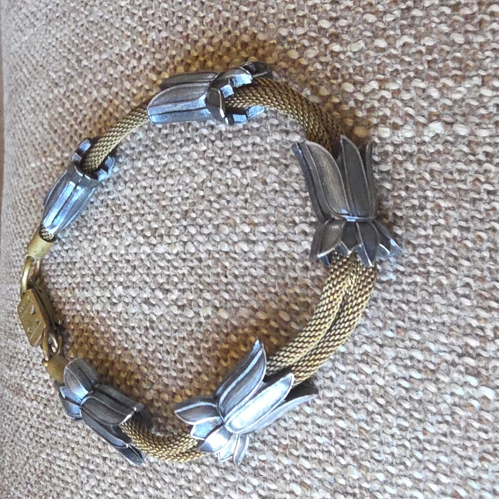 Tulip-themed bracelet  created by designer Jill Schwartz